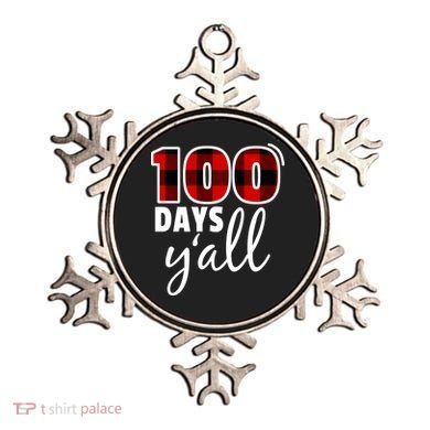 Plaid 100 Days Y'all Funny 100th Day Of School Ornament