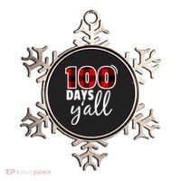 Plaid 100 Days Y'all Funny 100th Day Of School Ornament thumb 0