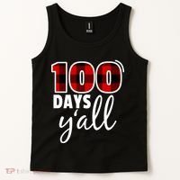 Plaid 100 Days Y'all Funny 100th Day Of School Tank Top thumb 2