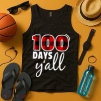 Plaid 100 Days Y'all Funny 100th Day Of School Tank Top thumb 4