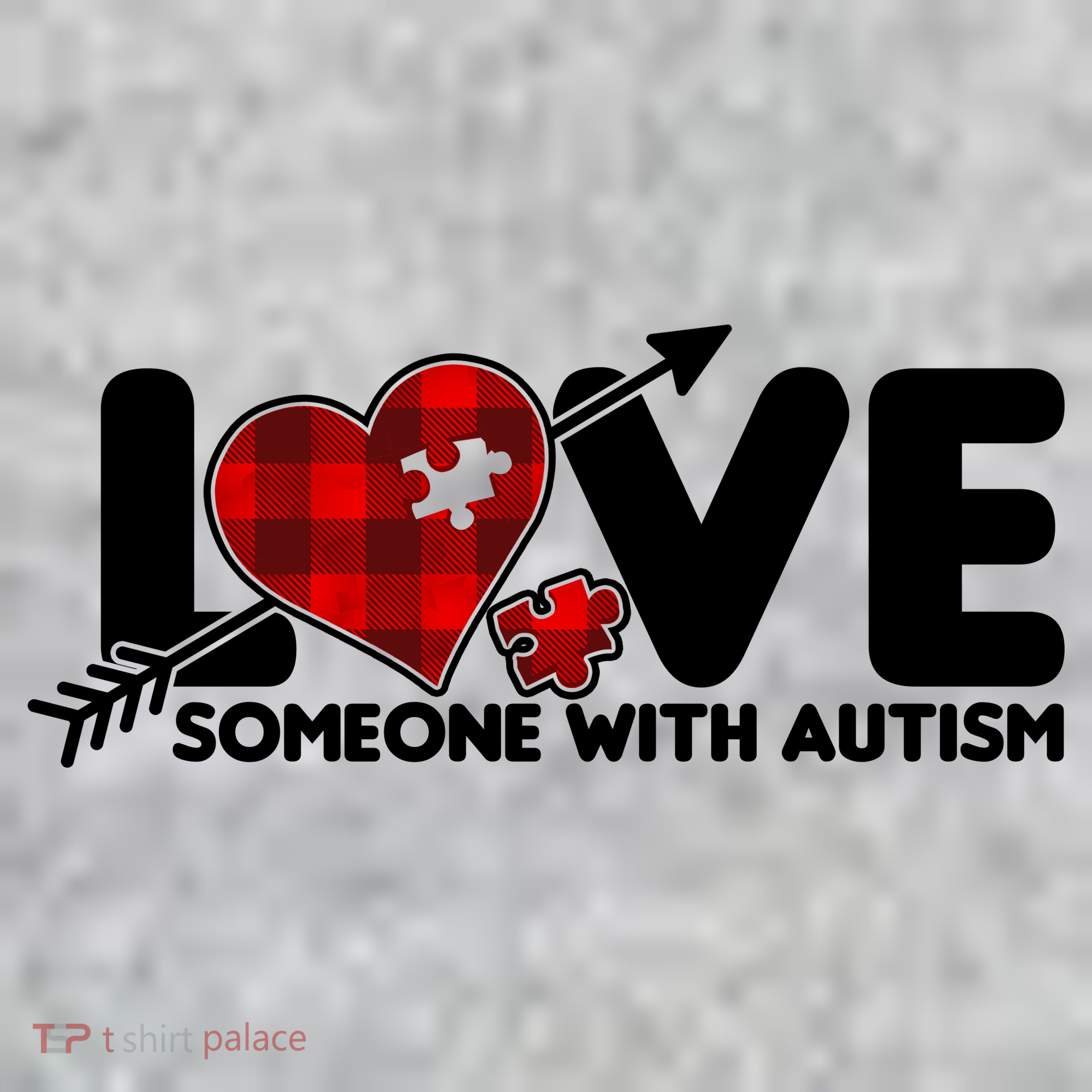 Plaid Love Someone With Autism Kids Sweatshirt