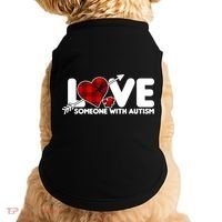 Plaid Love Someone With Autism Doggie Tank thumb 0