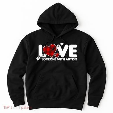 Plaid Love Someone With Autism Hoodie