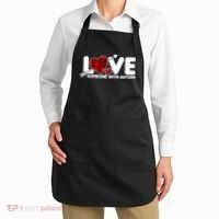Plaid Love Someone With Autism Apron thumb 2