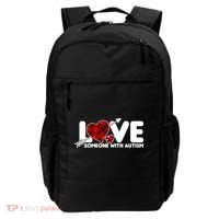 Plaid Love Someone With Autism Backpack thumb 0
