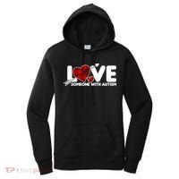 Plaid Love Someone With Autism Women's Hoodie thumb 0