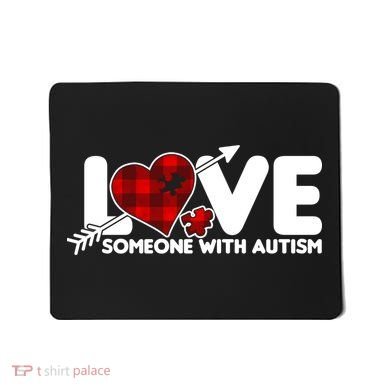 Plaid Love Someone With Autism Mousepad