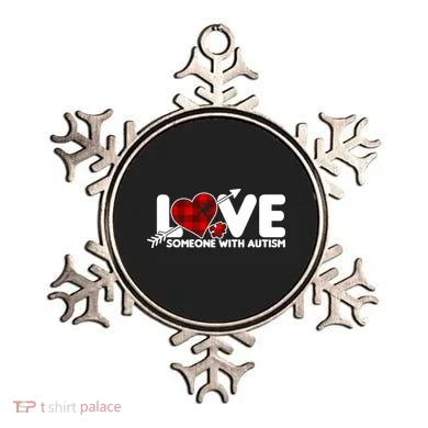 Plaid Love Someone With Autism Ornament