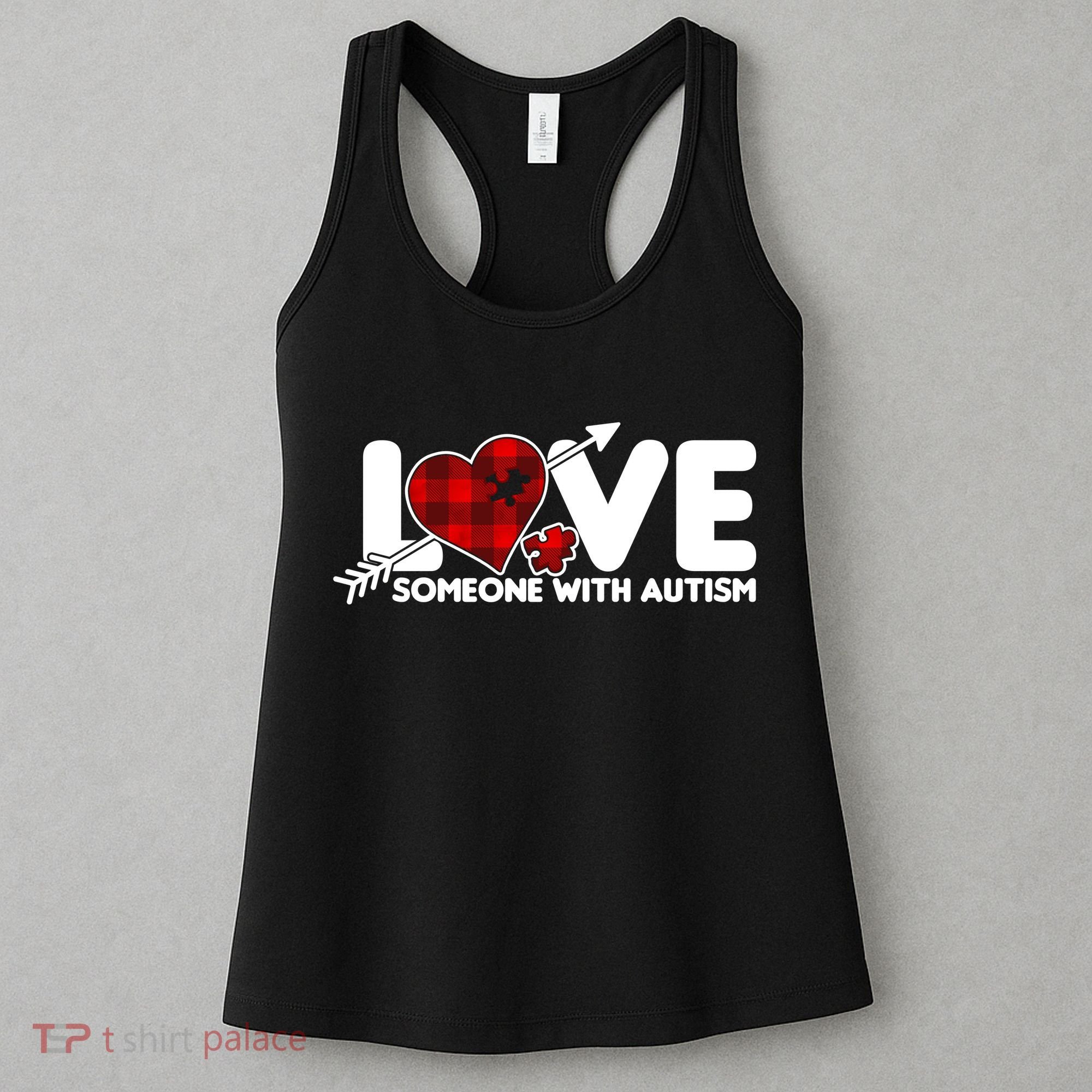 Plaid Love Someone With Autism Women's Tank Top