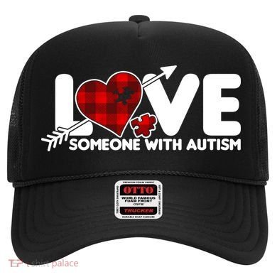 Plaid Love Someone With Autism Hat