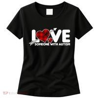 Plaid Love Someone With Autism Women's T-Shirt thumb 0