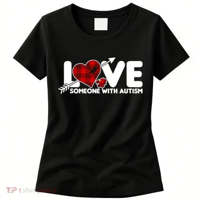 Plaid Love Someone With Autism Women's T-Shirt