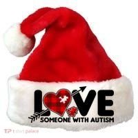 Plaid Love Someone With Autism Santa Hat thumb 0