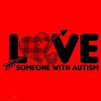 Plaid Love Someone With Autism Santa Hat thumb 1