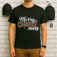 Plaid Merry Christmas Christ T-Shirt thumb 6