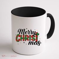 Plaid Merry Christmas Christ Coffee Mug thumb 1