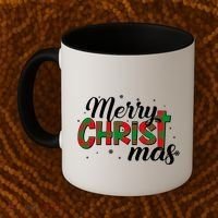 Plaid Merry Christmas Christ Coffee Mug thumb 2