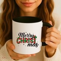 Plaid Merry Christmas Christ Coffee Mug thumb 3