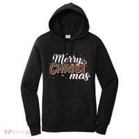 Plaid Merry Christmas Christ Women's Hoodie thumb 0