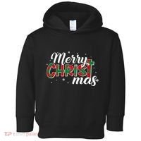 Plaid Merry Christmas Christ Toddler Hoodie thumb 0