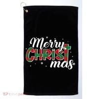 Plaid Merry Christmas Christ Golf Towel thumb 0