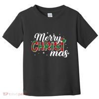 Plaid Merry Christmas Christ Toddler T-Shirt thumb 0
