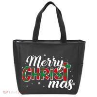 Plaid Merry Christmas Christ Tote Bag thumb 0
