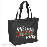 Plaid Merry Christmas Christ Tote Bag thumb 2