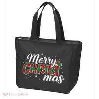 Plaid Merry Christmas Christ Tote Bag thumb 3