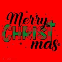 Plaid Merry Christmas Christ Santa Hat thumb 1