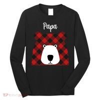 Plaid Pattern Papa Bear Long Sleeve Shirt thumb 0
