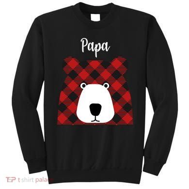 Plaid Pattern Papa Bear Sweatshirt