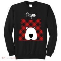 Plaid Pattern Papa Bear Sweatshirt thumb 0