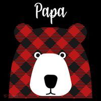 Plaid Pattern Papa Bear Backpack thumb 2