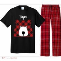 Plaid Pattern Papa Bear Pajama Set thumb 0