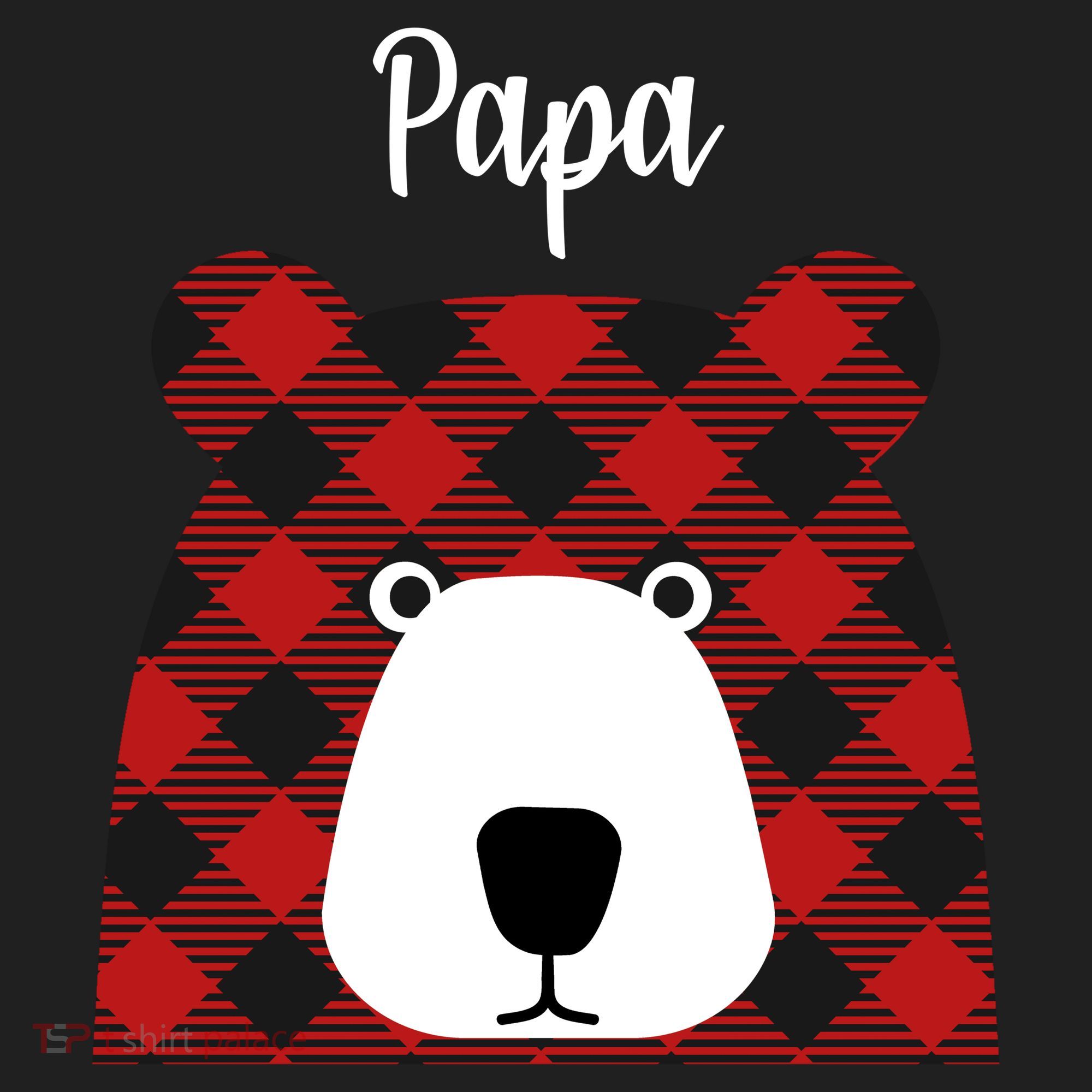 Plaid Pattern Papa Bear Tumbler