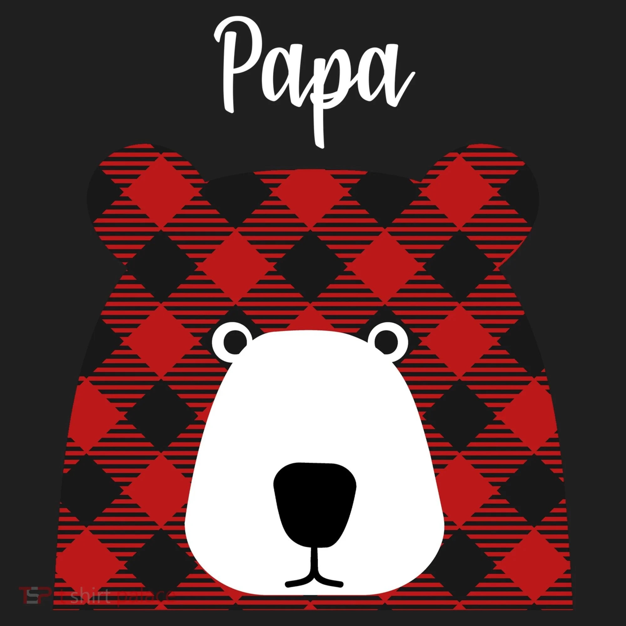 Plaid Pattern Papa Bear Tumbler