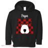 Plaid Pattern Papa Bear Toddler Hoodie