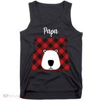 Plaid Pattern Papa Bear Tank Top thumb 0