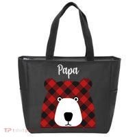Plaid Pattern Papa Bear Bag thumb 0