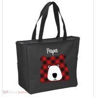 Plaid Pattern Papa Bear Bag thumb 2