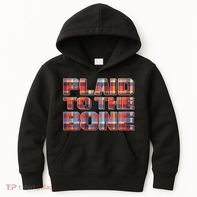 Plaid To The Bone Kids Hoodie