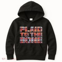 Plaid To The Bone Kids Hoodie thumb 0