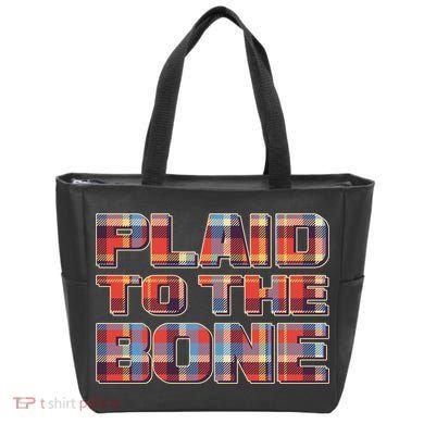 Plaid To The Bone Tote Bag