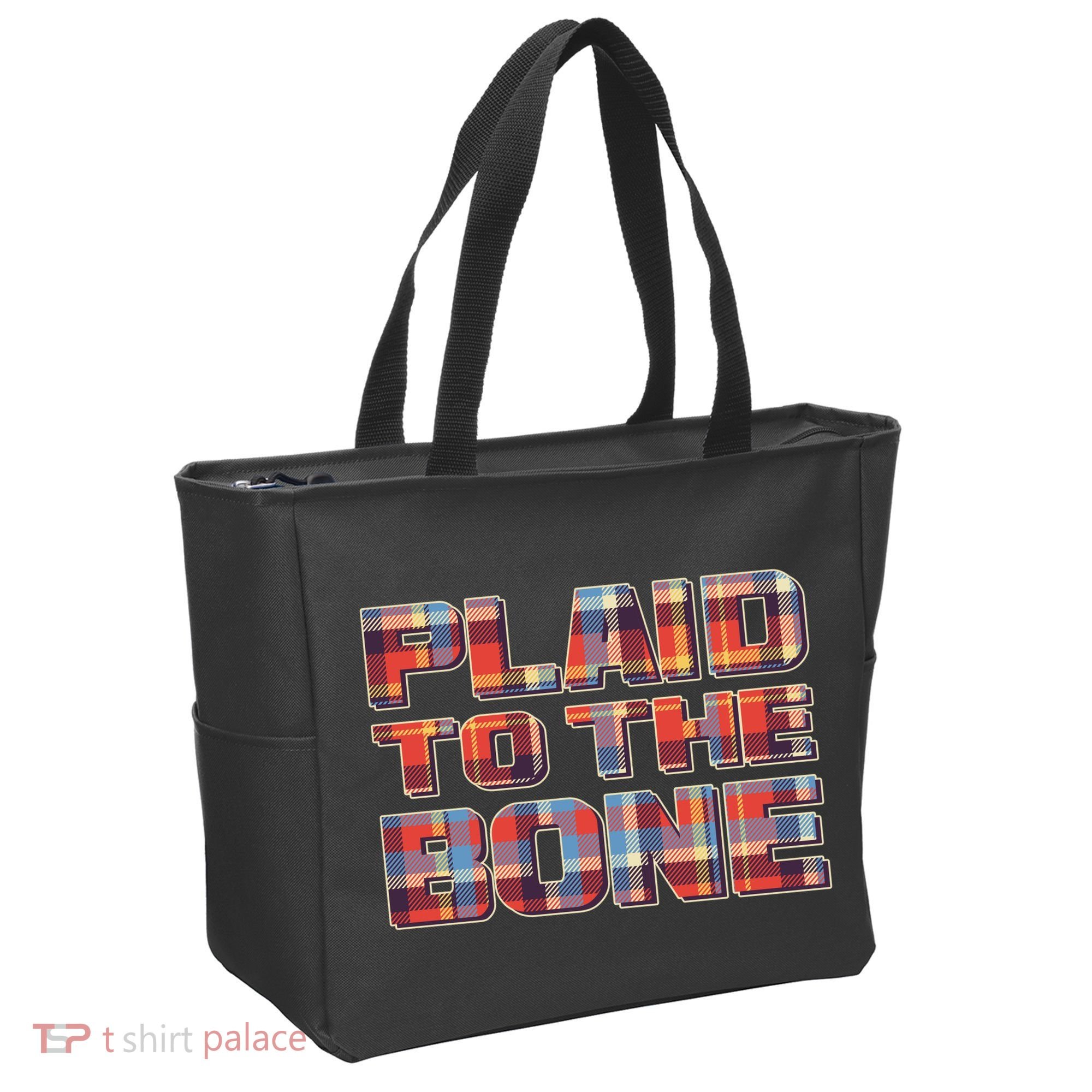 Plaid To The Bone Tote Bag