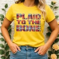 Plaid To The Bone Women's T-Shirt thumb 2