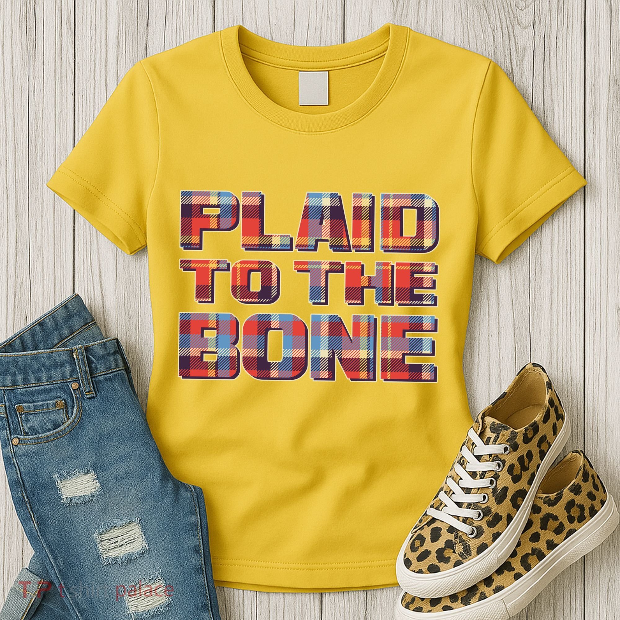 Plaid To The Bone Women's T-Shirt