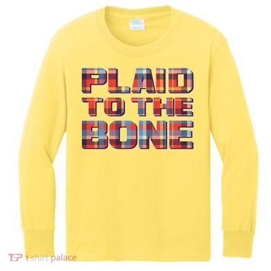 Plaid To The Bone Kids Long Sleeve Shirt