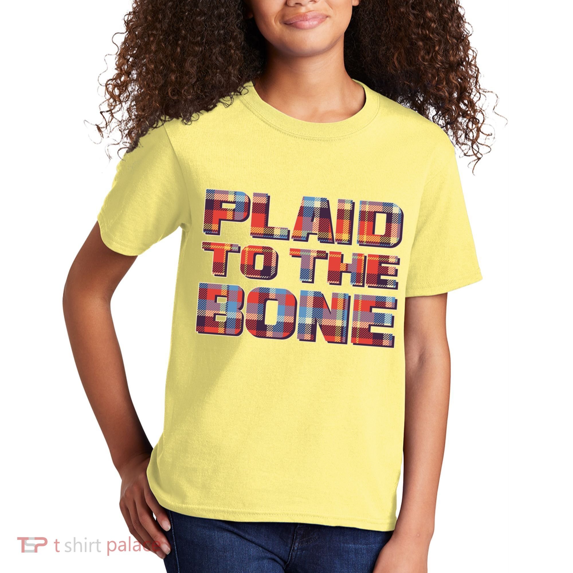Plaid To The Bone Kids T-Shirt