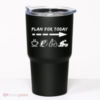 Plan For Today Coffee Fishing Beer Sex Tumbler thumb 0